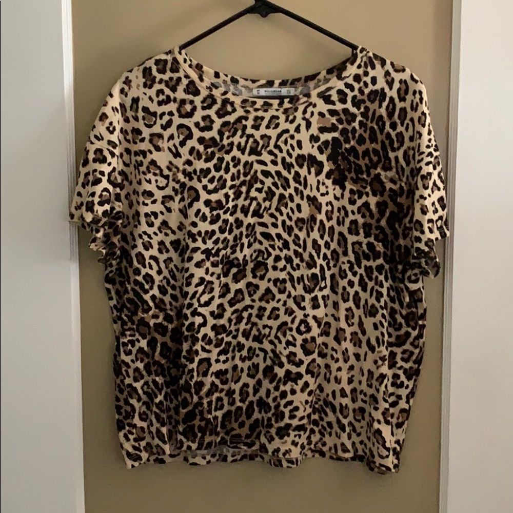 Pull & Bear animal print boxy tee!!